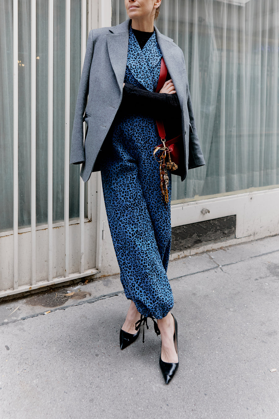 Karizza Straight Pants Denim Animal