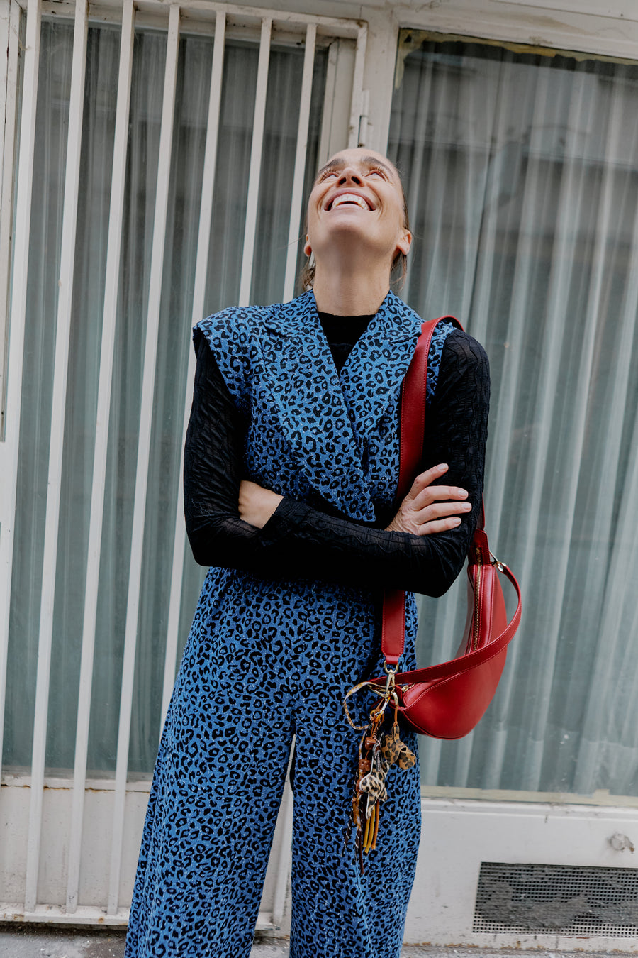 Rumi Vest Denim Animal