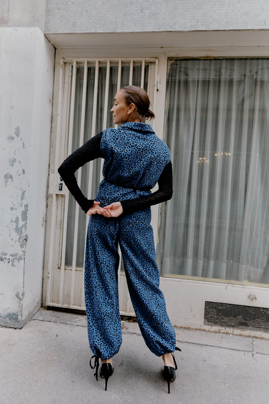 Karizza Straight Pants Denim Animal