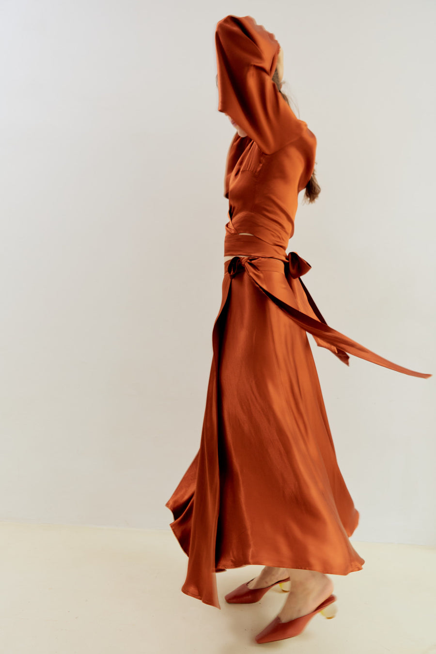 Nina Midi Wrap Skirt Amber Haze