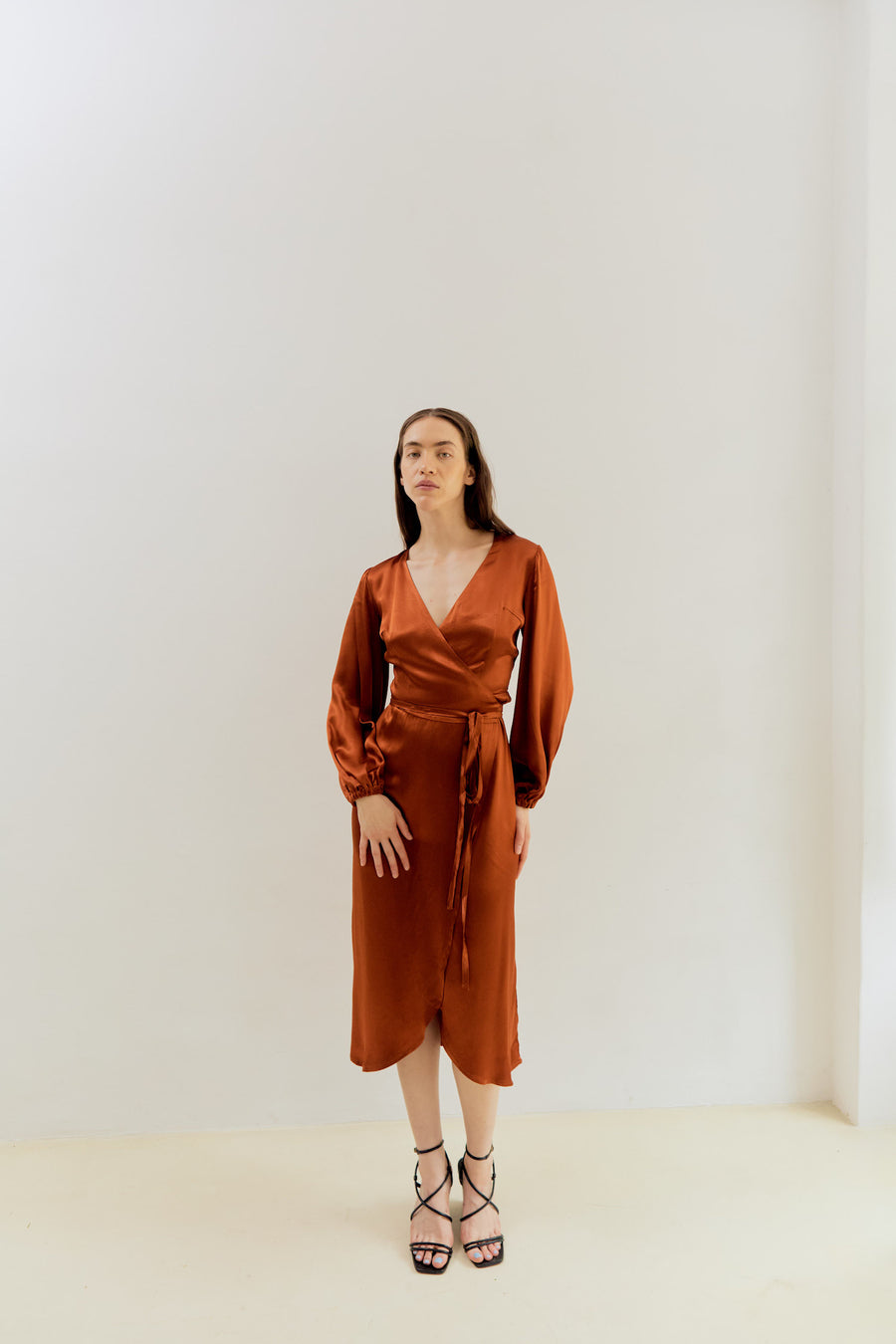 Tulip Wrap Dress Amber Haze