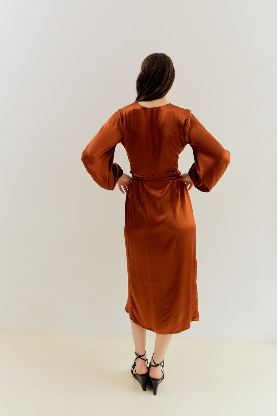 Tulip Wrap Dress Amber Haze