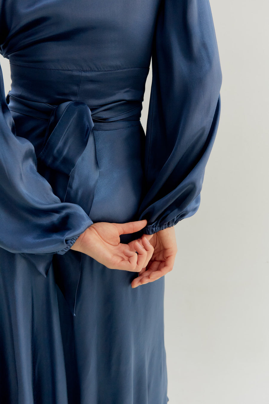 Katja Wrap Blouse Blue
