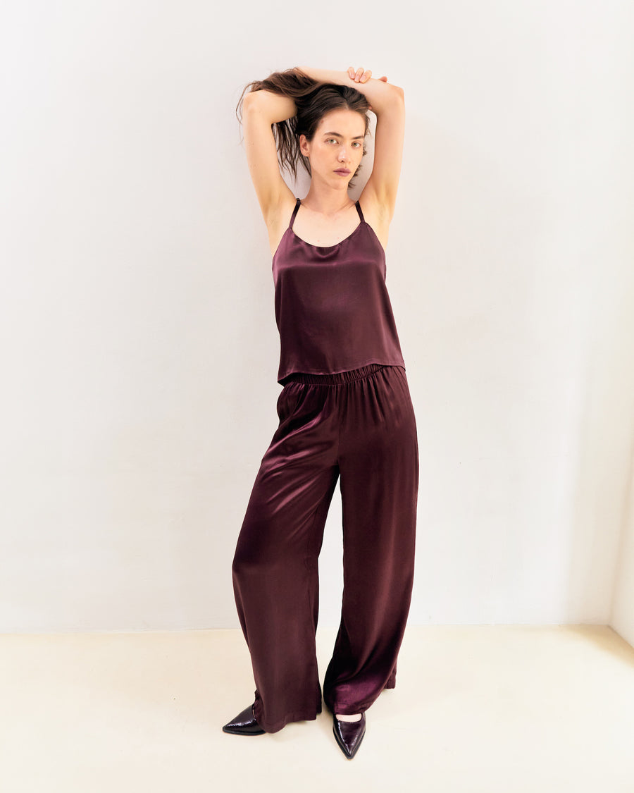 Karizza Straight Pants Bordeaux