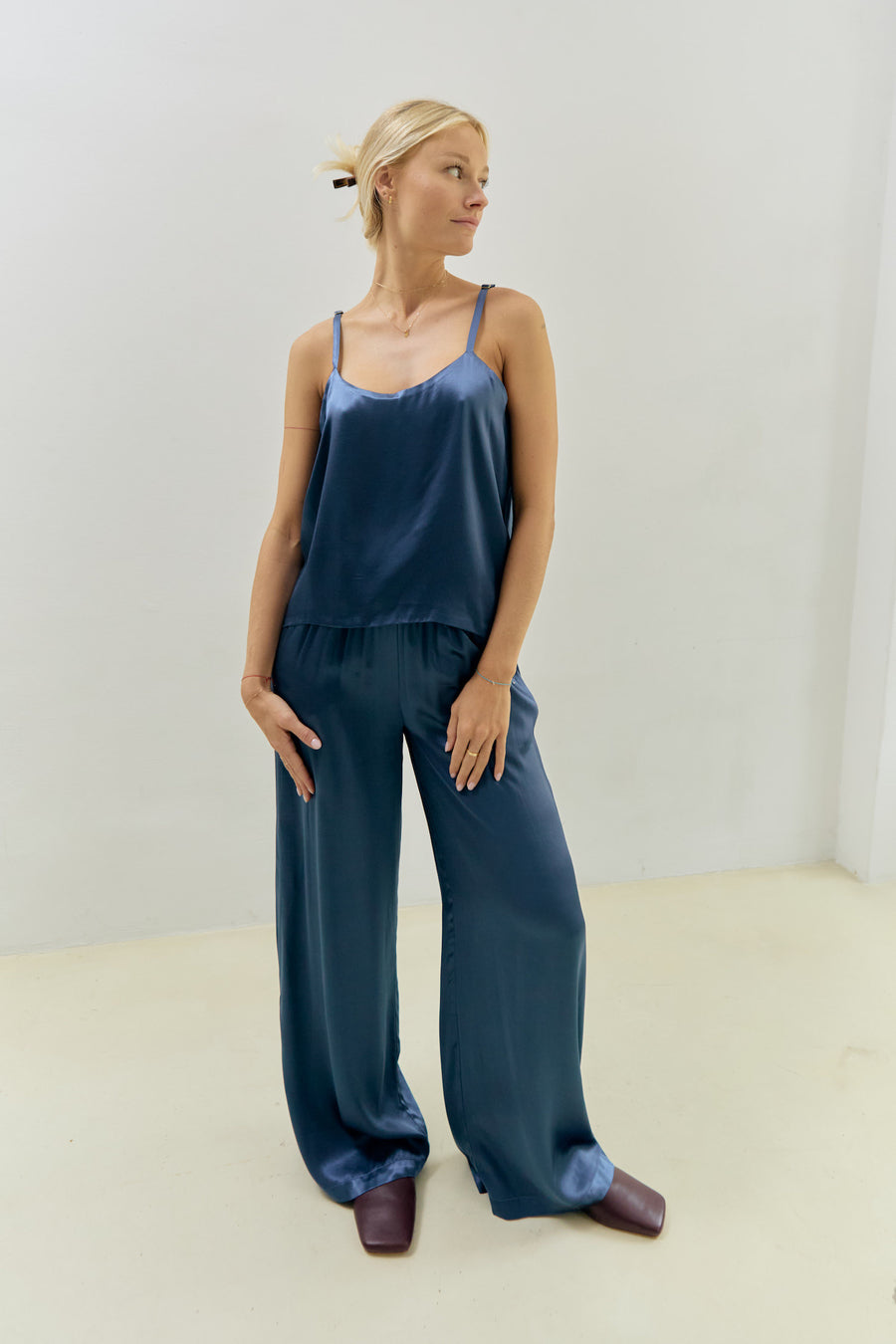 Karizza Straight Pants Blue