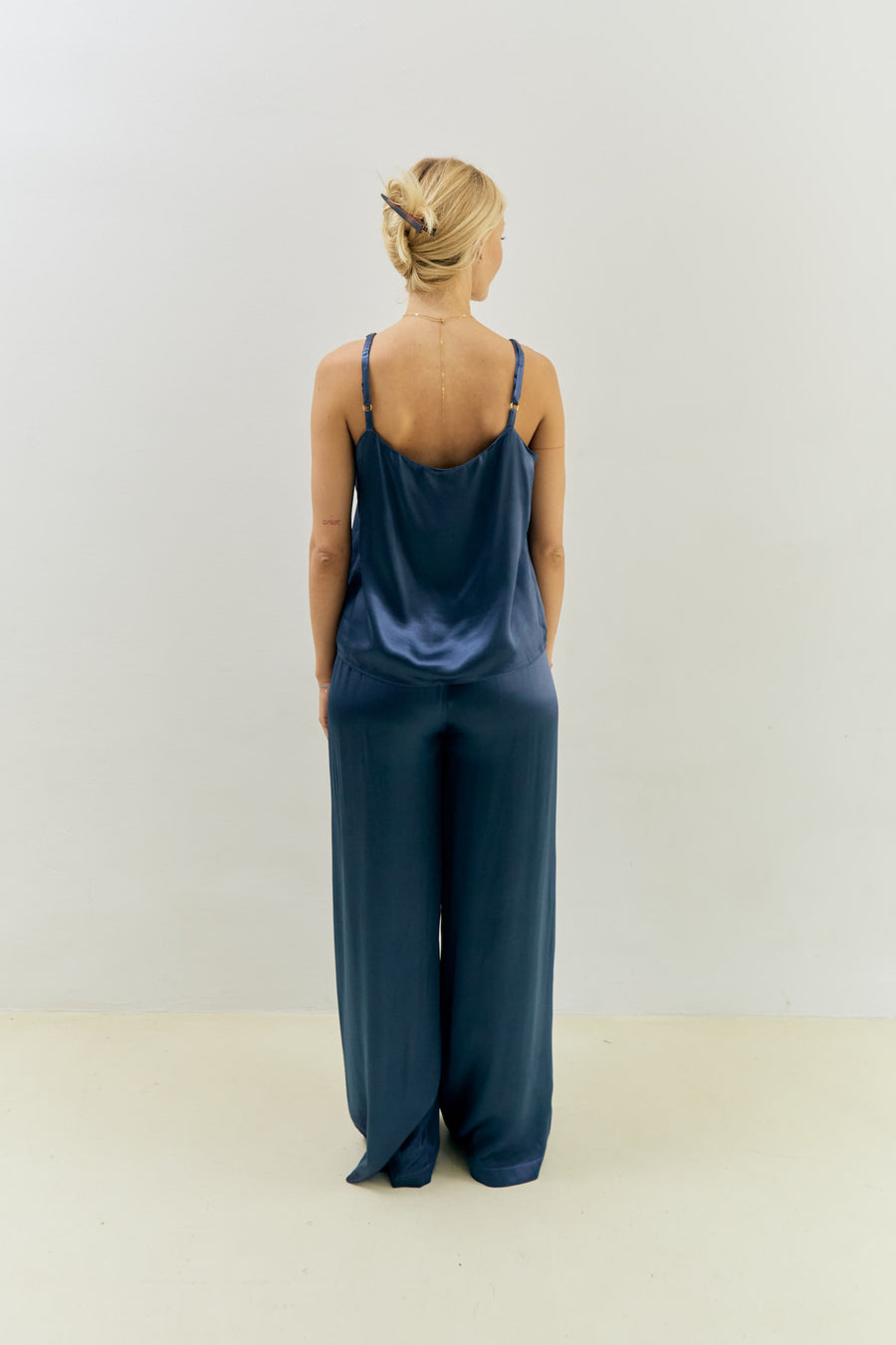 Isabel Spaghetti Sleeves Top Blue