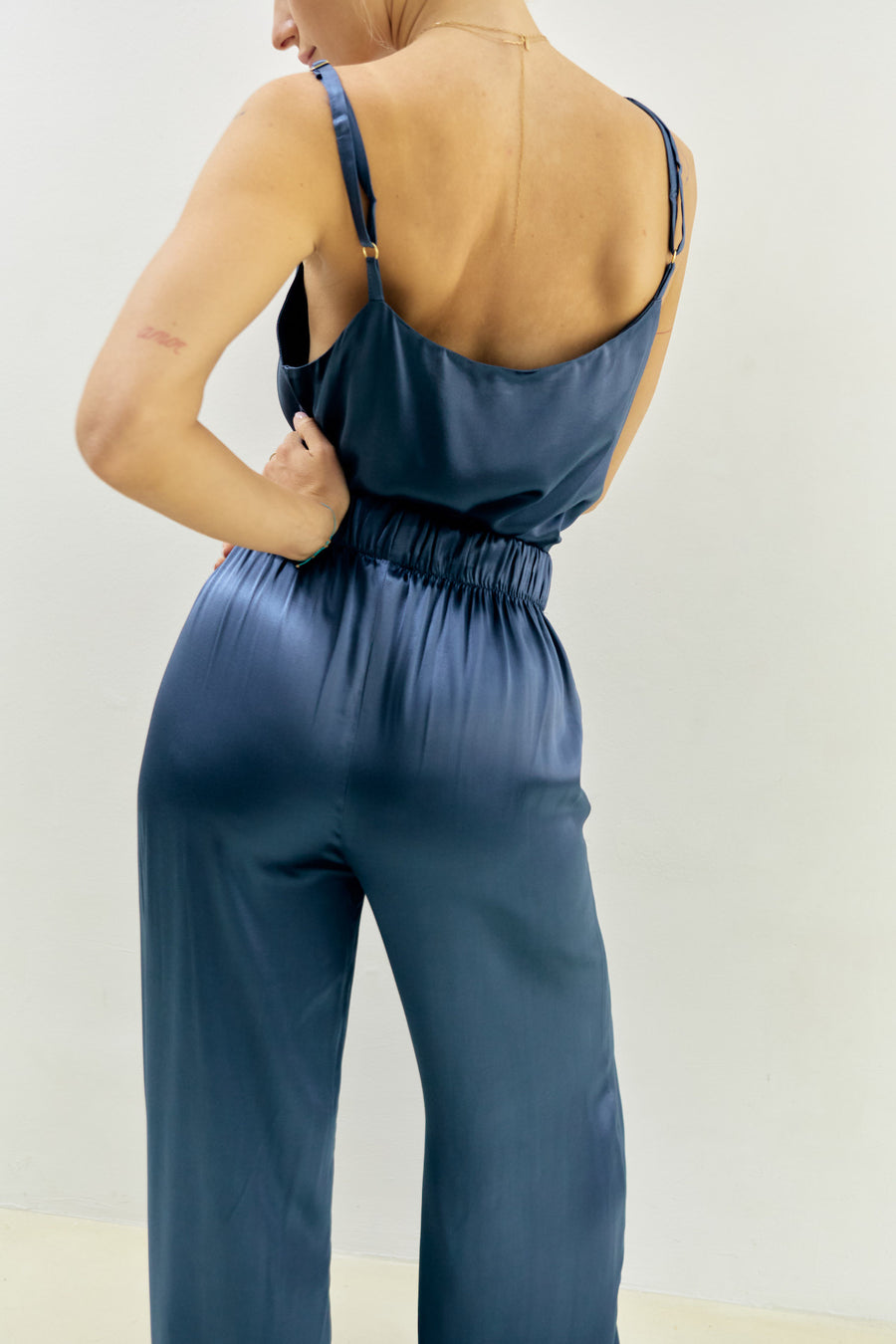 Isabel Spaghetti Sleeves Top Blue