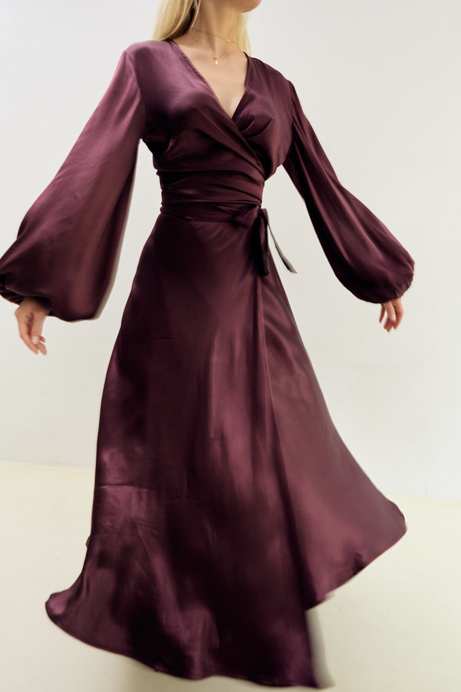 Nina Midi Wrap Skirt Bordeaux