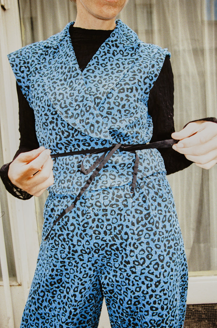 Rumi Vest Denim Animal