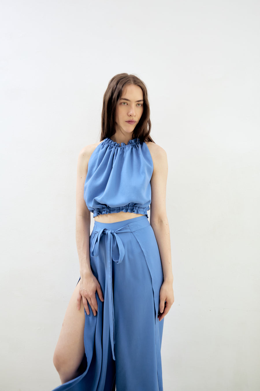 Barb Top Lyocell Blue