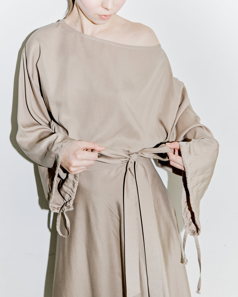 Adina Long Sleeves Blouse Taupe