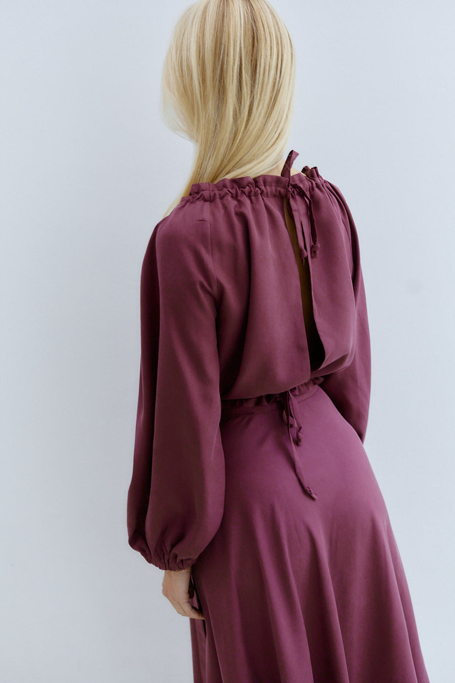 Barb Long Sleeves Blouse Burgundy