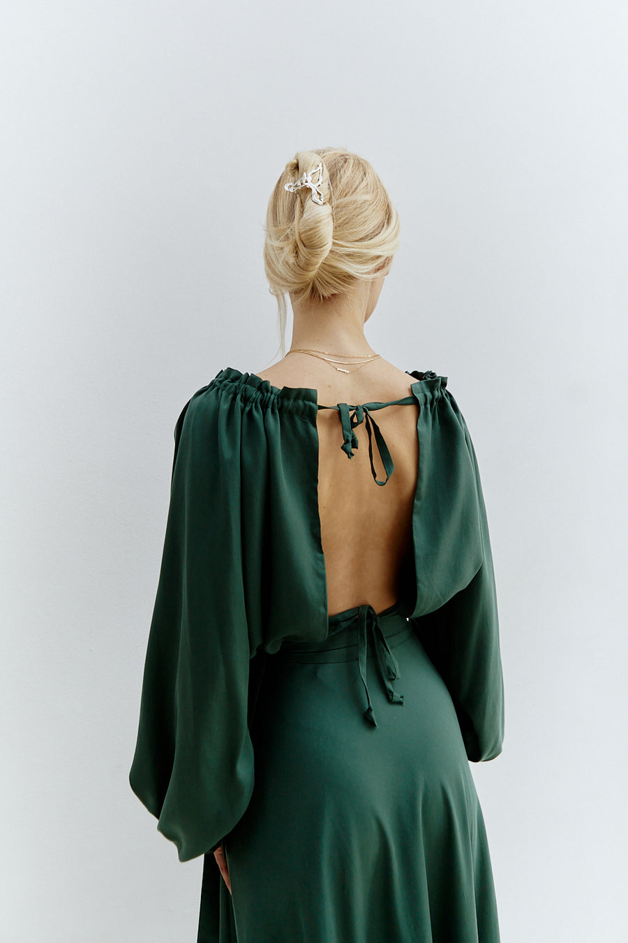 Barb Long Sleeves Blouse Forest Green