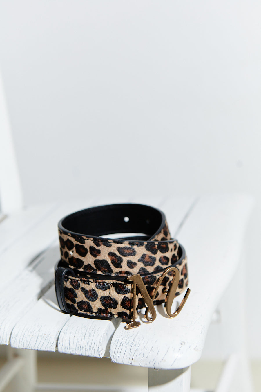 Meij-Logo Belt Leopard Print